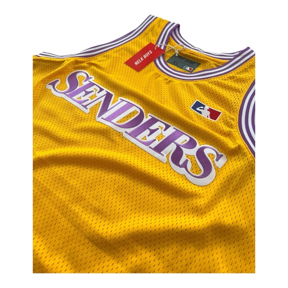 Full Send All Star Basketball Yellow Lakers Style Jersey Nelk Boys Men’s Size XL - Picture 3 of 15